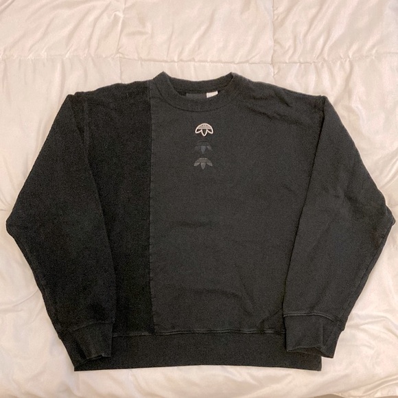ADIDAS ORIGINALS BY ALEXANDER WANG Inside-out Sweatshirt Black Unisex Size S - Picture 6 of 11